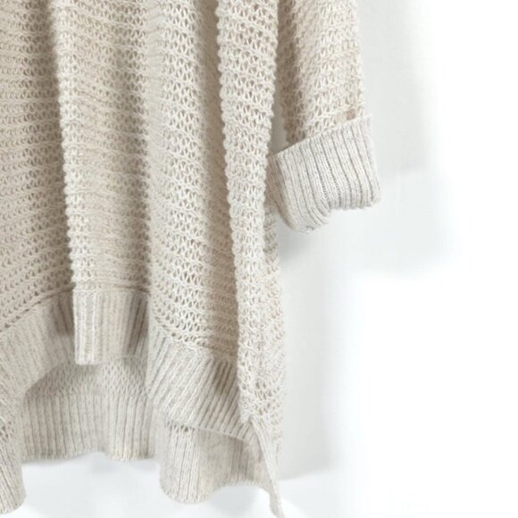 NWT EXPRESS Open Knit Bare Shoulder Pullover Sweater High Low Rolled Cuffs SMALL - Picture 10 of 12
